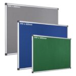 900 X 600mm Aluminium Frame Felt Notice Pin Board For Office Nhs Home