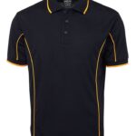 JB'S Short Sleeve Work Piping Polo 7PIP - Navy_Gold _ M